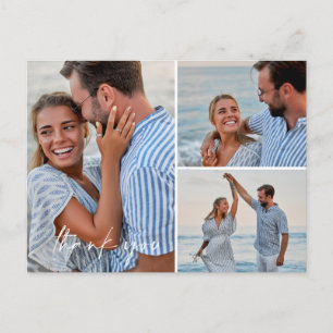 Boho Beach Photo Wedding Thank You Postcard