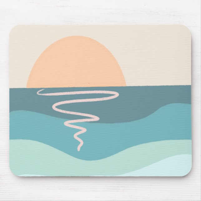 Boho beach sunset mousepad (Front)