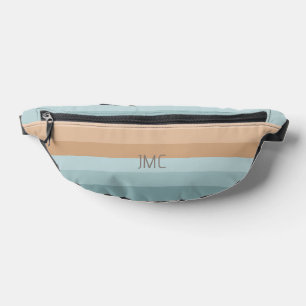 Boho Beach Vibes Striped Monogrammed  Bum Bags