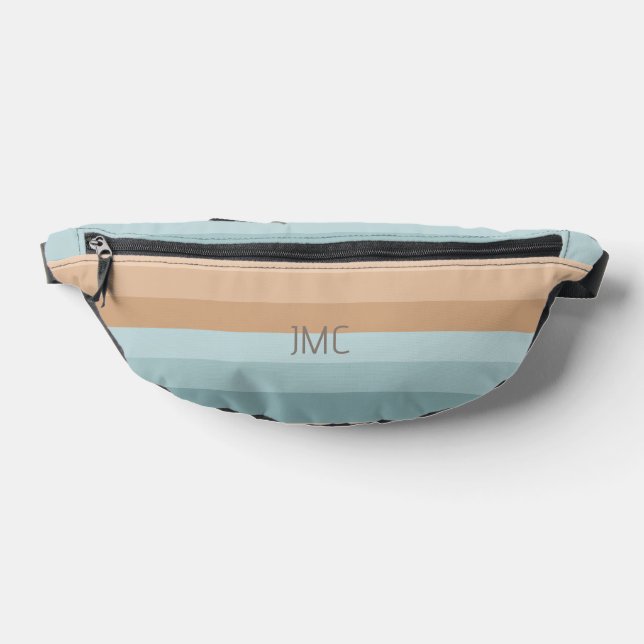Boho Beach Vibes Striped Monogrammed  Bum Bags (Lay Down)