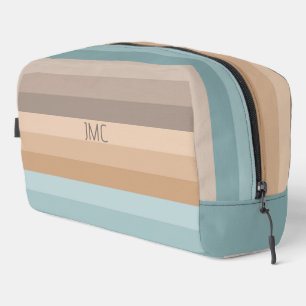 Boho Beach Vibes Striped Monogrammed  Dopp Kit