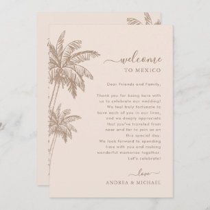 Boho Beach Wedding Welcome Letter Itinerary Card