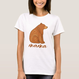  Boho Bear Mama T-Shirt