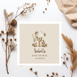 Boho Bearly Wait Storytime Bear Baby Shower  Napkin