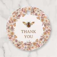 Boho Bee Watercolor Wildflower Baby Shower