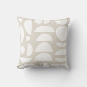Boho Beige Abstract Moon Phase Cushion