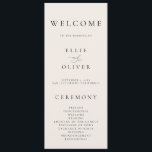 Boho Beige Elegant Minimalist Wedding Program<br><div class="desc">Beautiful boho,  minimalist and classic,  our beige/cream Minimalist Wedding Program will be beautiful for your order of service. Fully customisable with all of your wedding program information.</div>