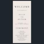 Boho Beige Elegant Minimalist Wedding Program<br><div class="desc">Beautiful boho,  minimalist and classic,  our beige/cream Minimalist Wedding Program will be beautiful for your order of service. Fully customisable with all of your wedding program information.</div>