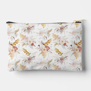 Boho Beige, Pampas Grass Terracotta Watercolour We Accessory Pouch