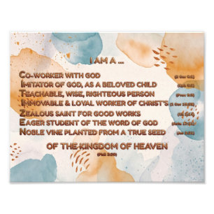 Boho Biblical Affirmations Acrostic w_Scripture 2 Photo Print