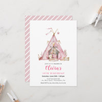 Boho Birthday Teen girl Slumber Party Invitation