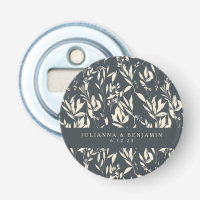 Boho Black Hand Drawn Floral Wedding Custom 