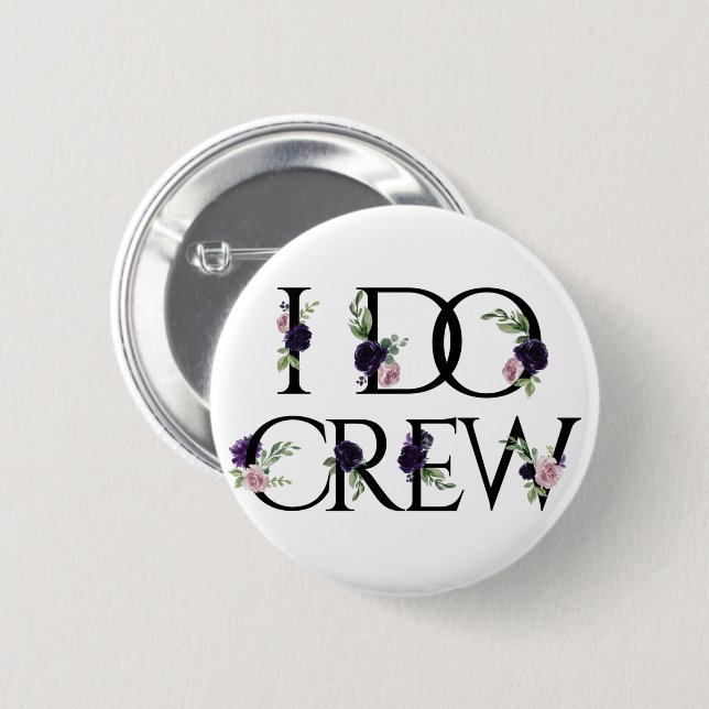 Boho Bling | Bachelorette Bridal Party I Do Crew 6 Cm Round Badge (Front & Back)