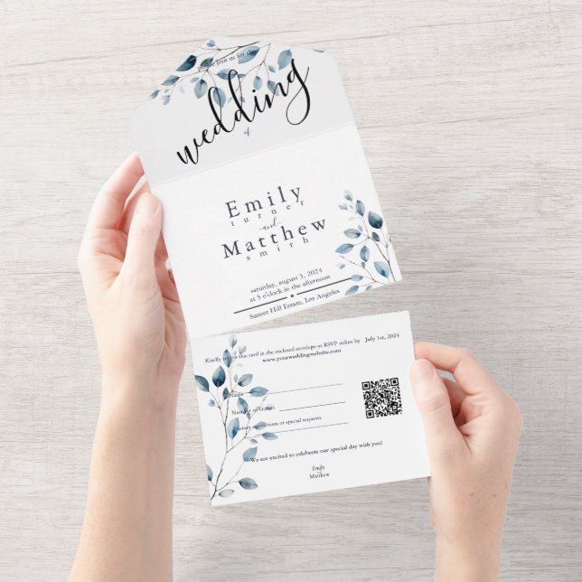 Boho Bliss Wedding All In One Invitation (Tearaway)