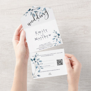 Boho Bliss Wedding All In One Invitation