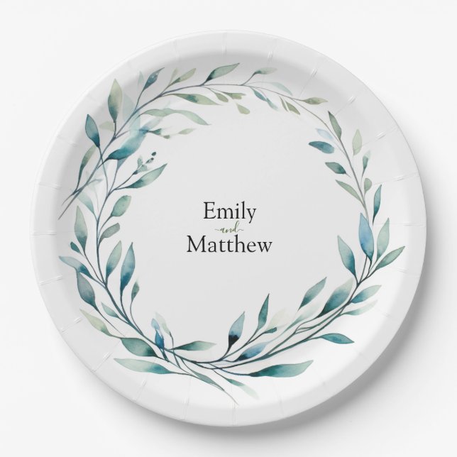 Boho Bliss Wedding Paper Plate (Front)