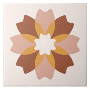 Boho Blocks Floral  Ceramic Tile