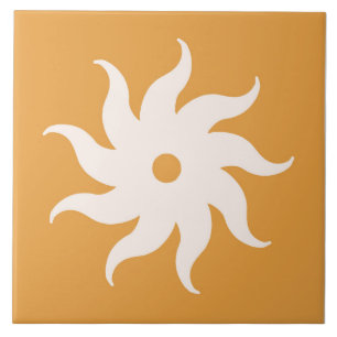 Boho Blocks Floral  Ceramic Tile