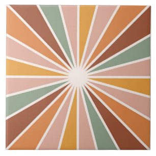 Boho Blocks Floral  Ceramic Tile