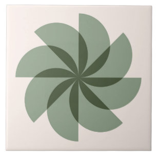 Boho Blocks Floral  Ceramic Tile