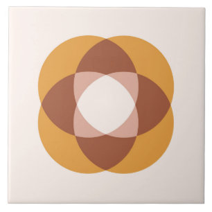 Boho Blocks Floral  Ceramic Tile