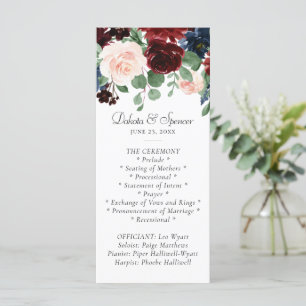 Boho Bloom   Burgundy Red and Navy Blue Garland Program