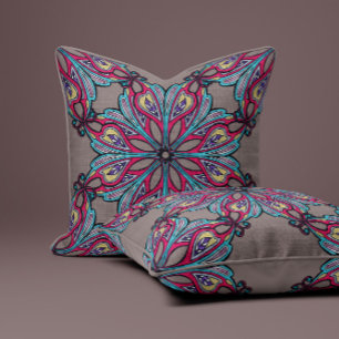 Boho Bloom in Taupe Cushion