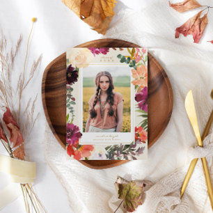 Boho Blooms   2024 Graduation Photo Announcement