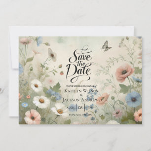 Boho Blooms and Vintage Vows Wedding Save The Date