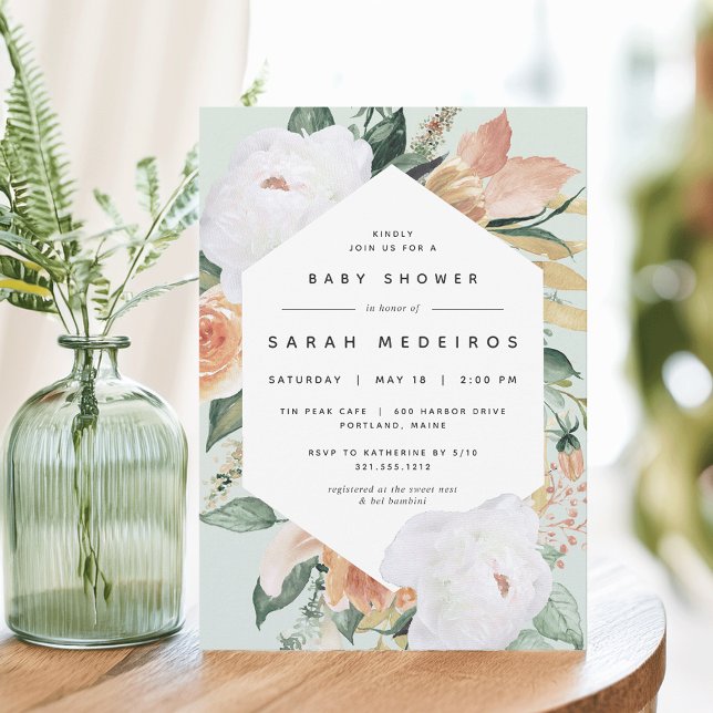 Boho Blooms | Modern Floral Baby Shower Invitation (Creator Uploaded)