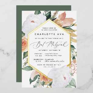 Boho Blooms Modern Floral Bat Mitzvah