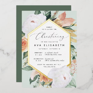 Boho Blooms Modern Floral Christening