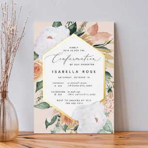 Boho Blooms Modern Floral Confirmation