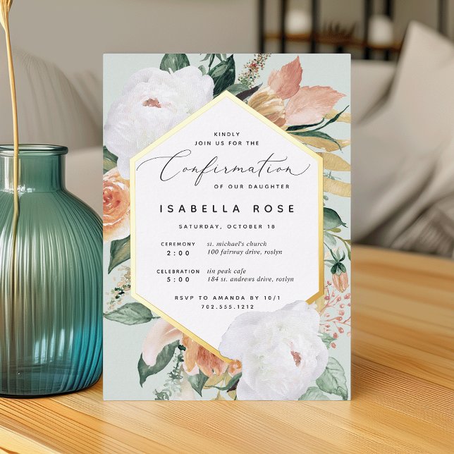 Boho Blooms Modern Floral Confirmation (Creator Uploaded)