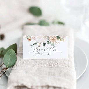 Boho Blooms Modern Floral Wedding Place Card