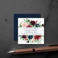 Boho Blooms | Rustic Navy and Burgundy Garland
