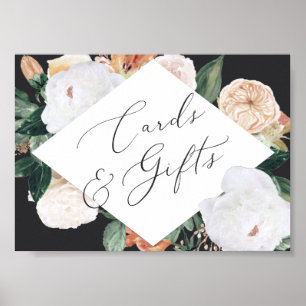 Boho Blooms Wedding Cards & Gifts Sign