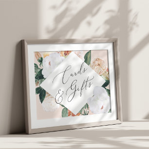 Boho Blooms Wedding Cards & Gifts Sign