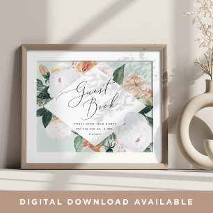 Boho Blooms Wedding Guestbook Sign