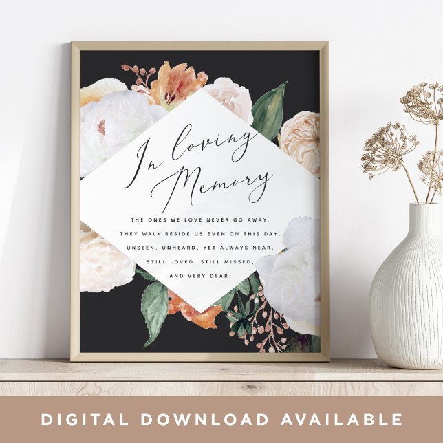 Boho Blooms Wedding Memorial Sign (Creator Uploaded)