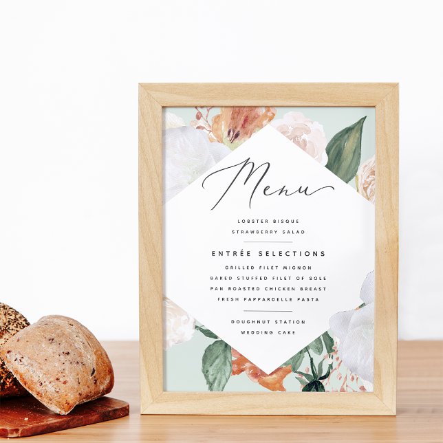 Boho Blooms Wedding Menu Sign (Creator Uploaded)