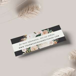 Boho Blooms Wedding Website Insert Cards   Mini