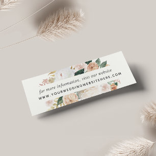 Boho Blooms Wedding Website Insert Cards Mini