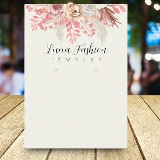 Boho Blossoms Elegant Floral Jewellery Collection Calling Card