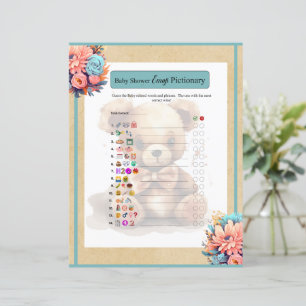 Boho Blue Bear Baby Emoji Game