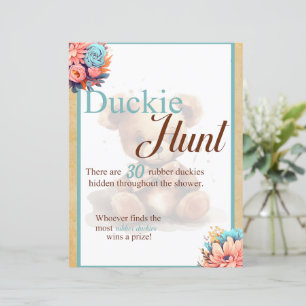 Boho Blue Bear Baby Shower Duck Hunt Game