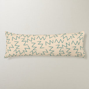 Boho Blue Cream Zig Zag Stylish Body Cushion