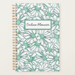 Boho Blue Daisy Pattern Online Business Planner