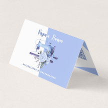 Boho Blue Floral Seamstress Sewing Machine Folded