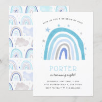 Boho Blue Rainbow Kids Birthday Party